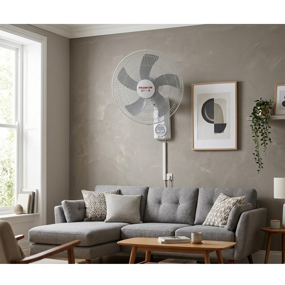 VENTILADOR DE PARED CON CONTROL REMOTO PREMIUM STAR 18 PULG BLANCO 200 W - 3