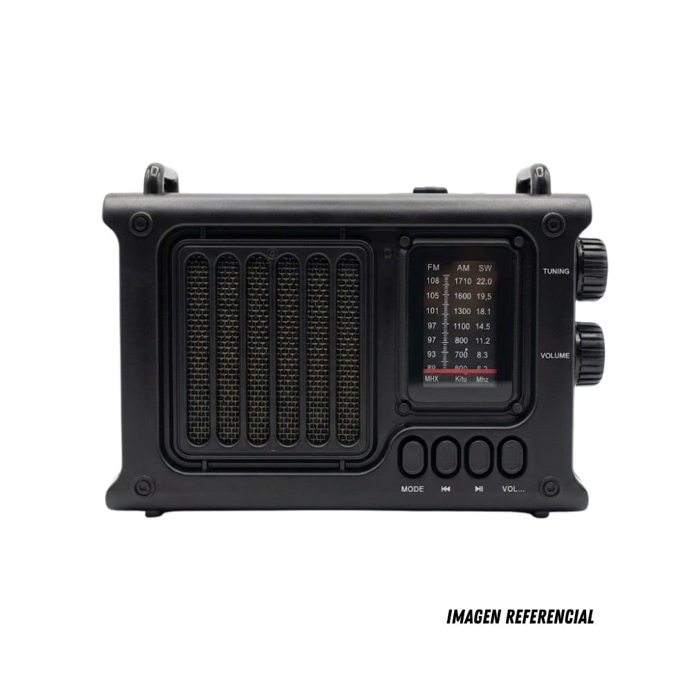 RADIO PORTATIL AM FM RETRO VINTAGE PARLANTE BLUETOOTH MP3 RECARGABLE B02 - 1