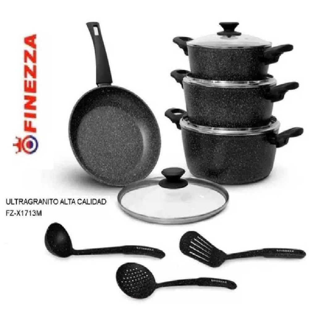 SET OLLAS FINEZZA FZ-X1713M ULTRA GRANITO 11 PZAS - 2