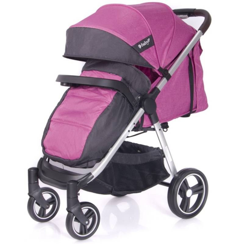 COCHE DE PASEO ATTON DELUXE EBABY EB134 ROSADO - 1