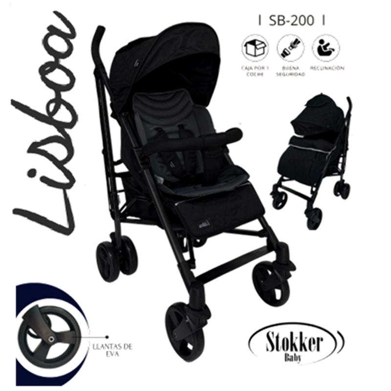 COCHE BASTON LISBOA NEGRO - 1