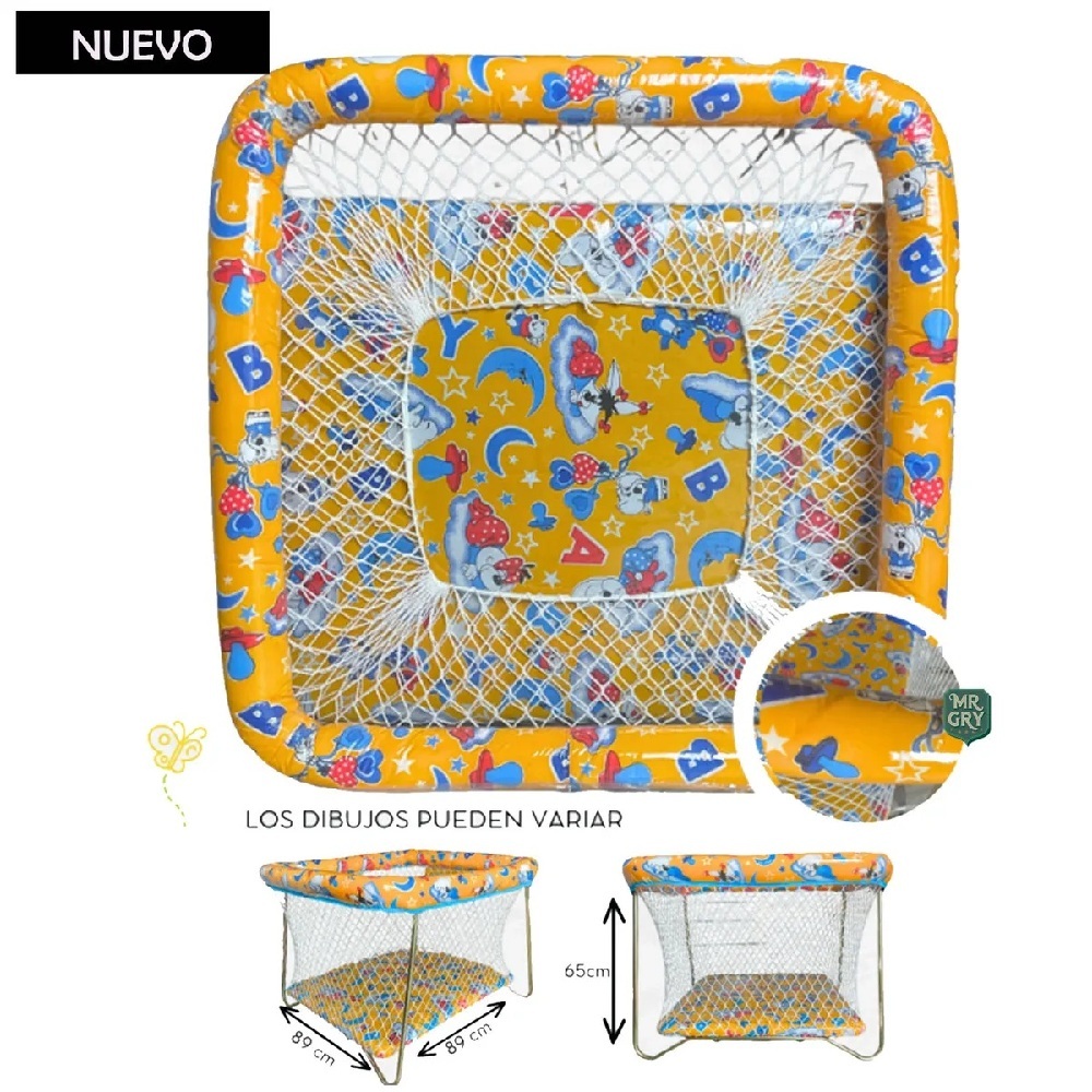 CORRAL PLASTIFICADO PLEGABLE BRAMA CON DISEÑO 89CM DE LARGO ALTO 65 - 1