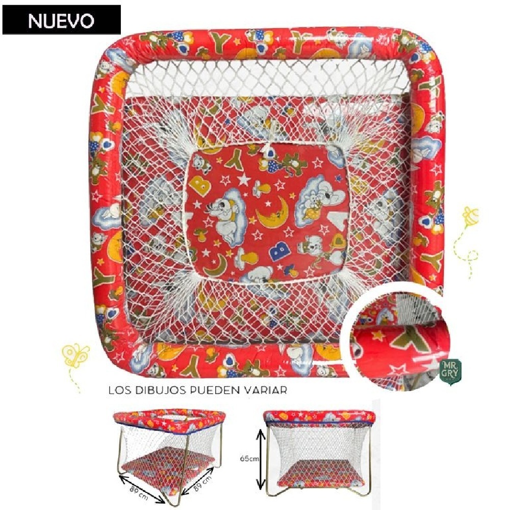 CORRAL PLASTIFICADO PLEGABLE BRAMA CON DISEÑO 89CM DE LARGO ALTO 65 RJ - 1