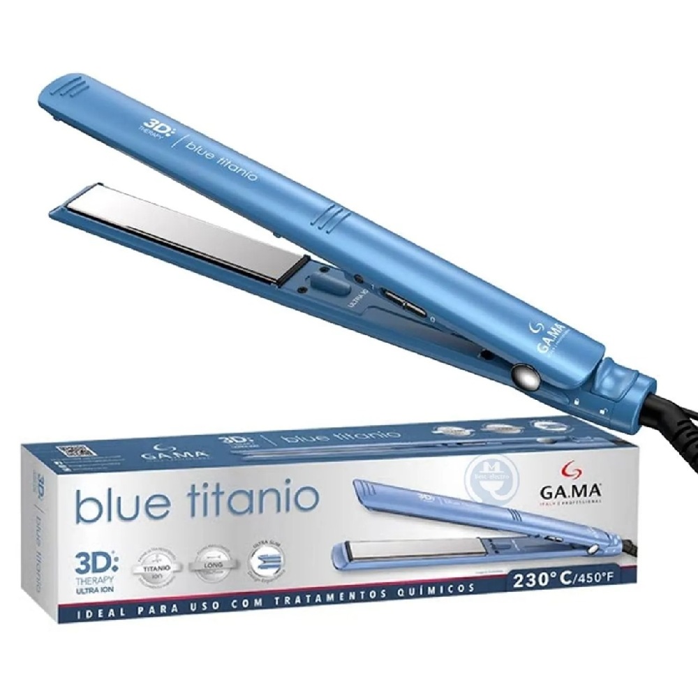PLANCHA ALISADORA GAMA 3D BLUE TITANIO - 4