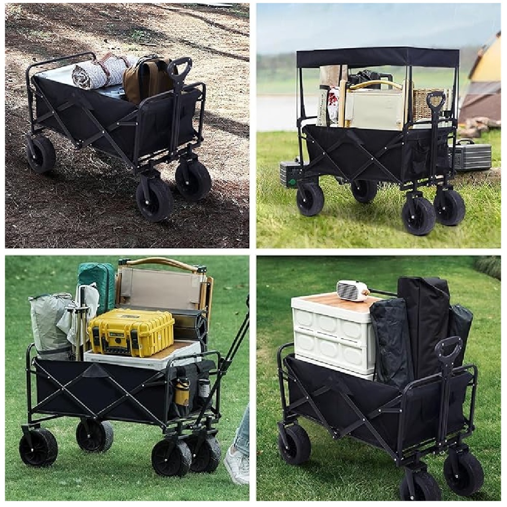 CARRITO PLEGABLE PARA COMPRAS Y CAMPING LLEVAR DE TODO 85X50X49 - 4
