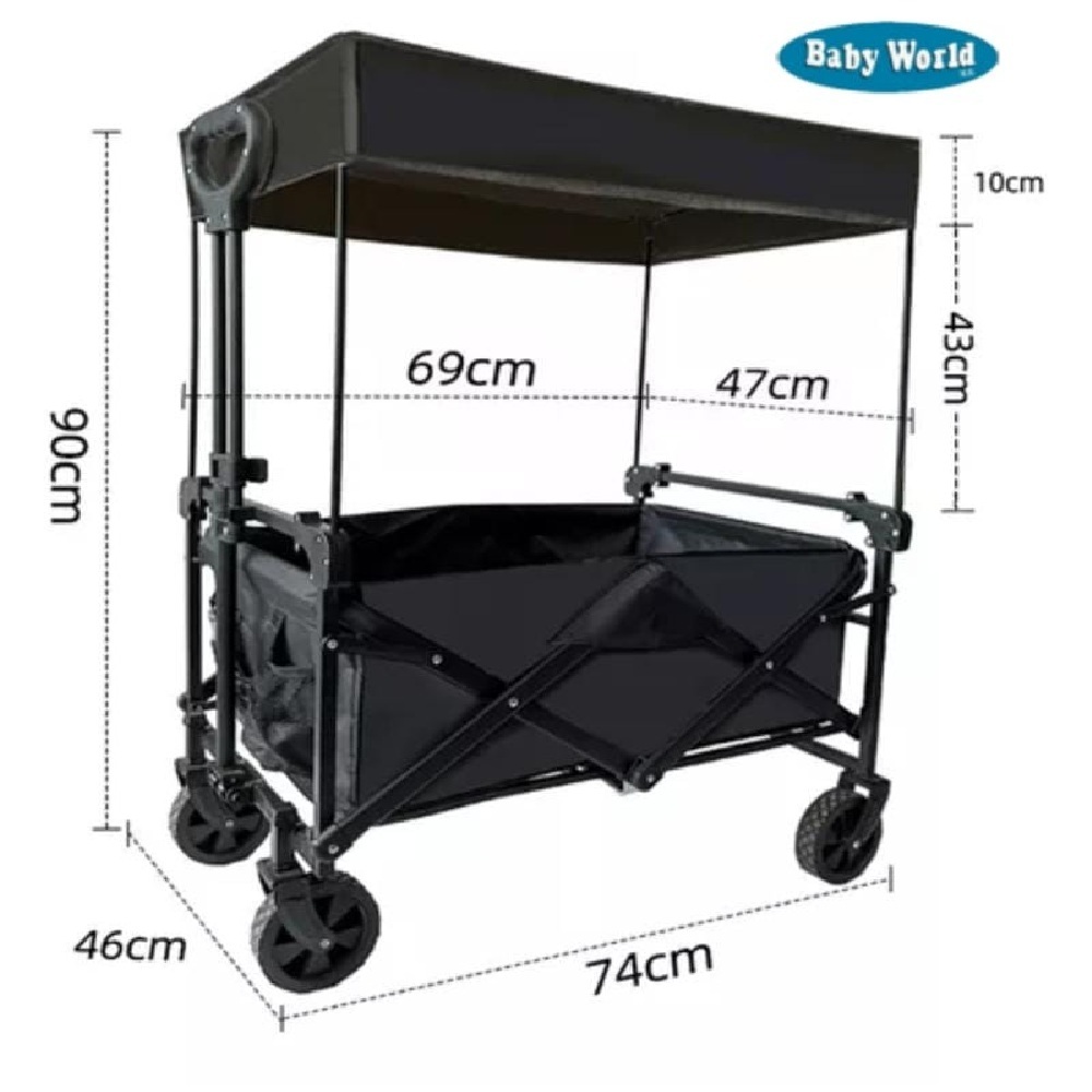 CARRITO PLEGABLE PARA COMPRAS Y CAMPING LLEVAR DE TODO 85X50X49 - 5