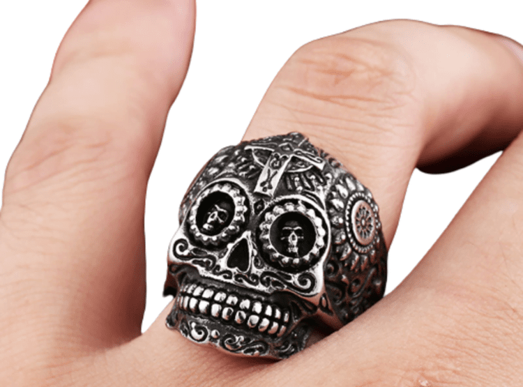 ANILLO PARA HOMBRE MODELO CALAVERA - 4