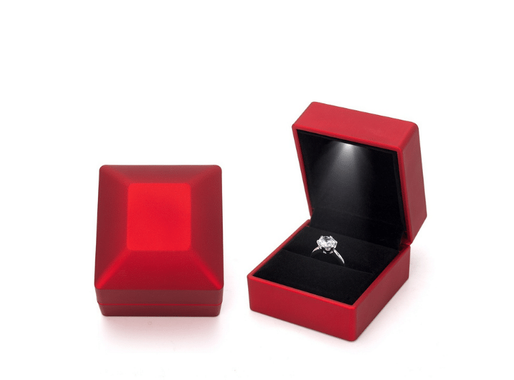 ANILLO DE COMPROMISO DE PLATA BAÑADO EN ORO 18K MODELO 363 - 5