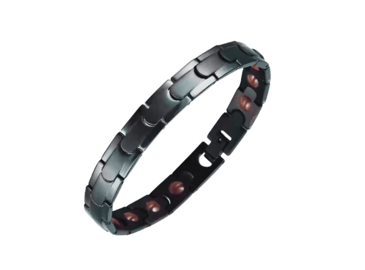 PULSERA AFRODITA YSMGB-49 MAGNÉTICA NEGRO TITANIO CON INFRARROJO LEJANO - 1
