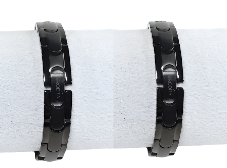 PULSERA AFRODITA YSMGB-49 MAGNÉTICA NEGRO TITANIO CON INFRARROJO LEJANO - 3