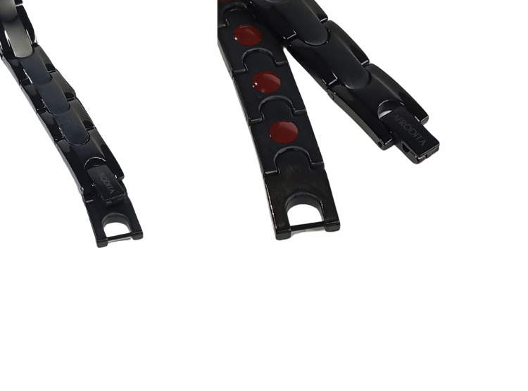 PULSERA AFRODITA YSMGB-49 MAGNÉTICA NEGRO TITANIO CON INFRARROJO LEJANO - 5