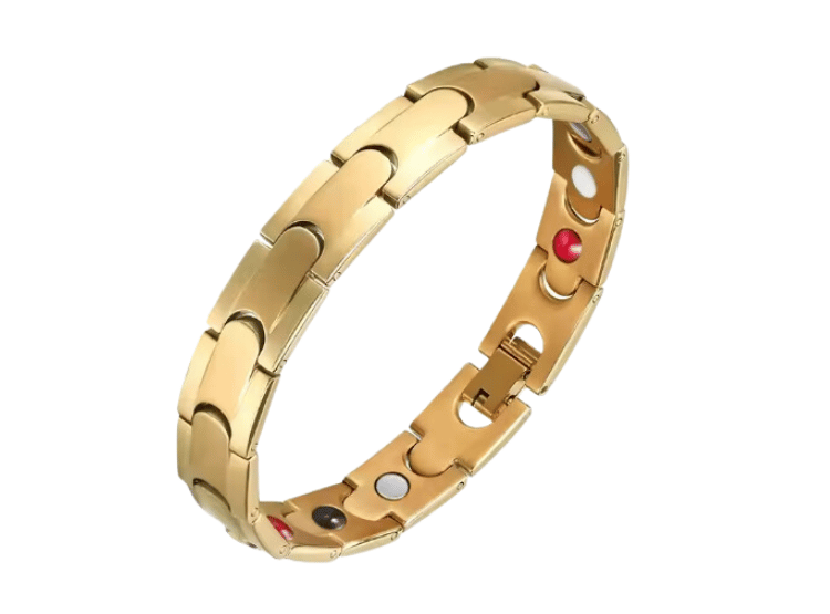 PULSERA AFRODITA YSB-158 MAGNÉTICA FUNCIONAL TITANIO DORADO - 1