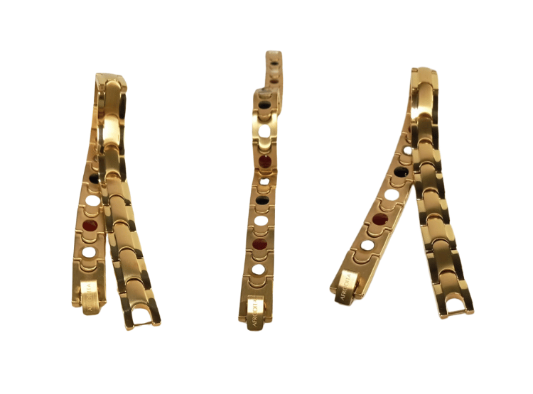 PULSERA AFRODITA YSB-158 MAGNÉTICA FUNCIONAL TITANIO DORADO - 4