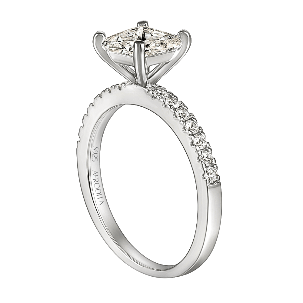 ANILLO DE COMPROMISO AFRODITA 367 PLATA MACIZA BAÑADO EN ORO - 3