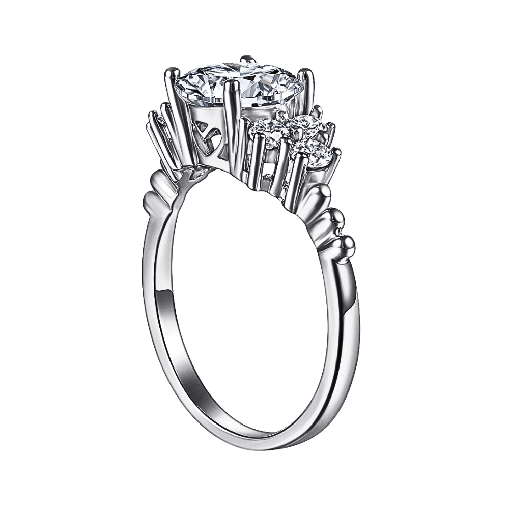 ANILLO DE COMPROMISO AFRODITA 372 PLATA MACIZA BAÑADO EN ORO - 4