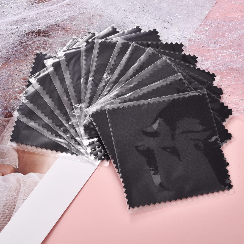 PAÑOS DE FRANELA PREMIUM PARA LIMPIEZA DE JOYAS X 50 UNIDADES - 6