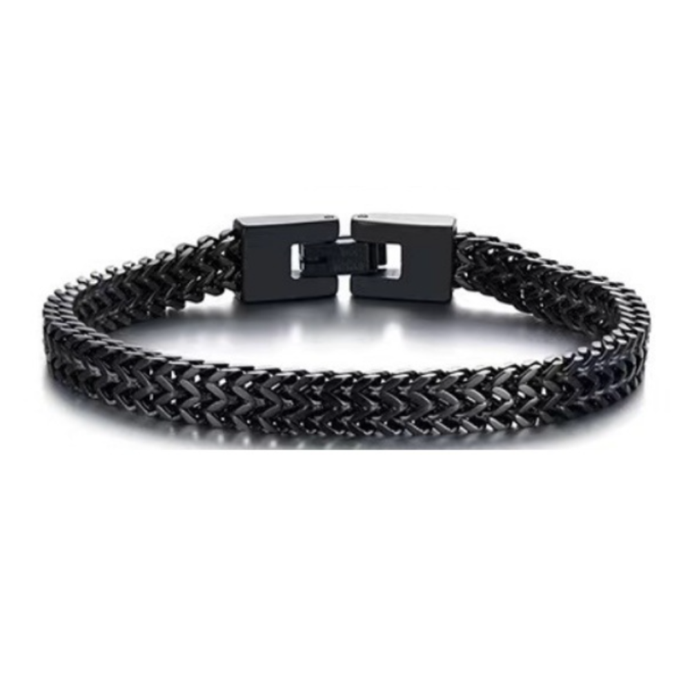 BRAZALETE PULSERA NEGRA COLA DE ZORRO PARA HOMBRE - 3
