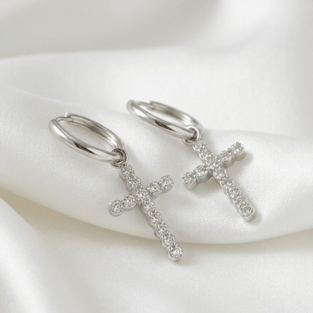 ARETES EN FORMA DE CRUZ AFRODITA - 2