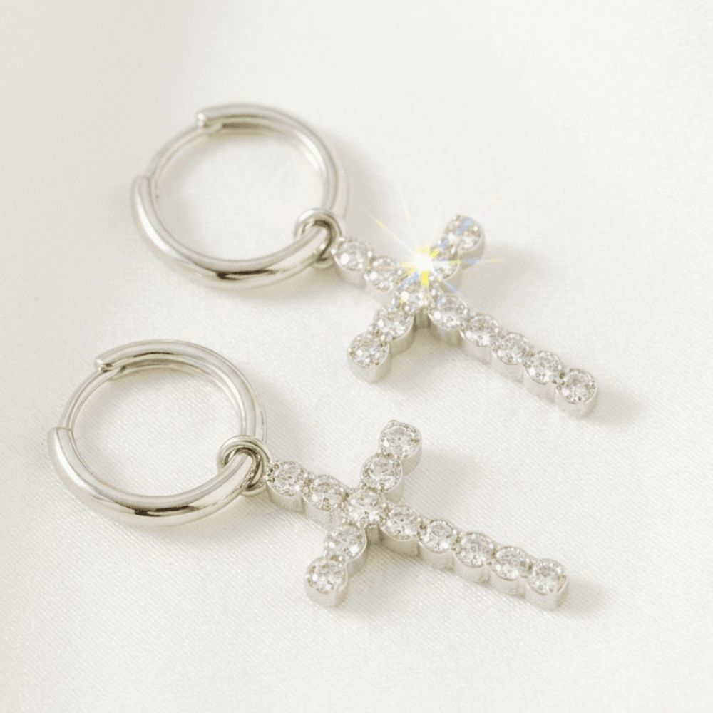 ARETES EN FORMA DE CRUZ AFRODITA - 3