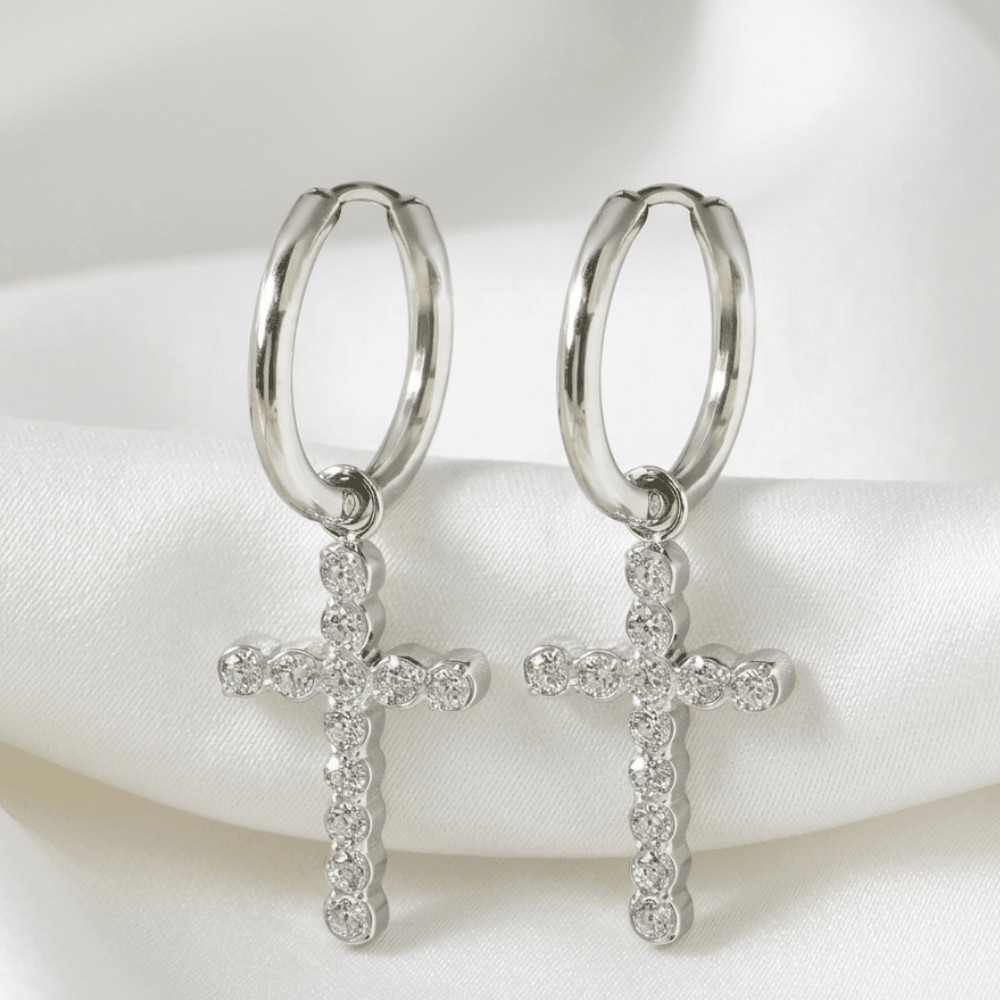 ARETES EN FORMA DE CRUZ AFRODITA - 4