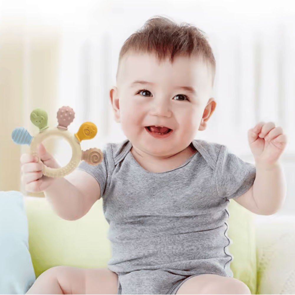 MORDEDOR DE SILICONA PARA DENTICIÓN DE BEBÉ 0-12 MESES - 1