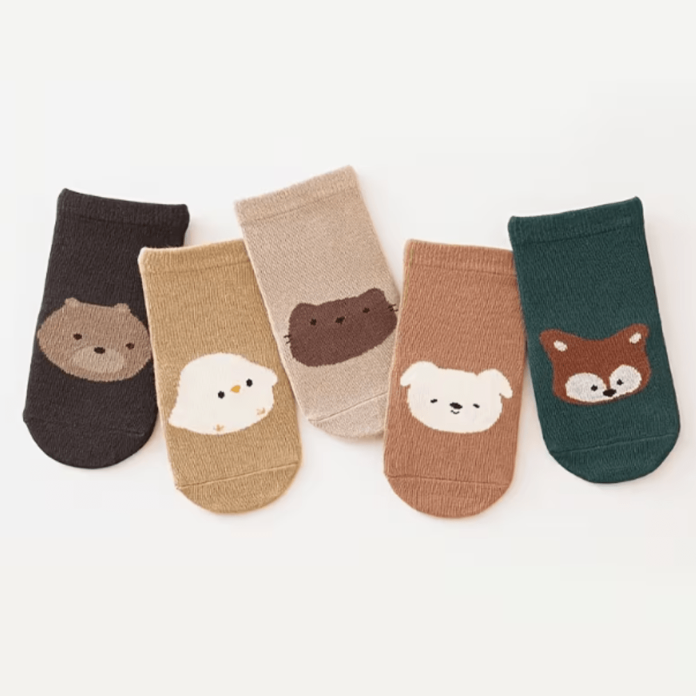 5 PARES MEDIAS PARA BEBE ANTIDELIZANTE PARA CAMINAR EN CASA - 2