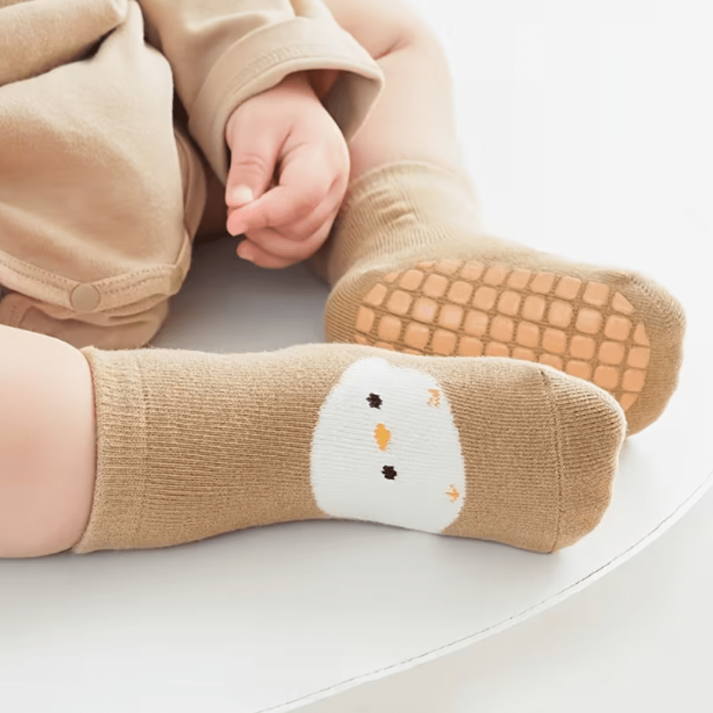 5 PARES MEDIAS PARA BEBE ANTIDELIZANTE PARA CAMINAR EN CASA - 5