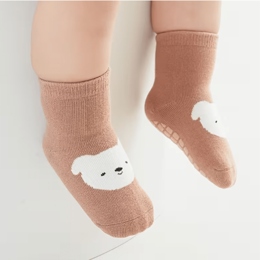 5 PARES MEDIAS PARA BEBE ANTIDELIZANTE PARA CAMINAR EN CASA - 6