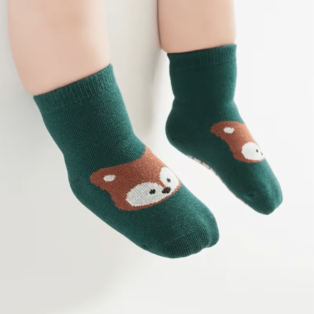 5 PARES MEDIAS PARA BEBE ANTIDELIZANTE PARA CAMINAR EN CASA - 7