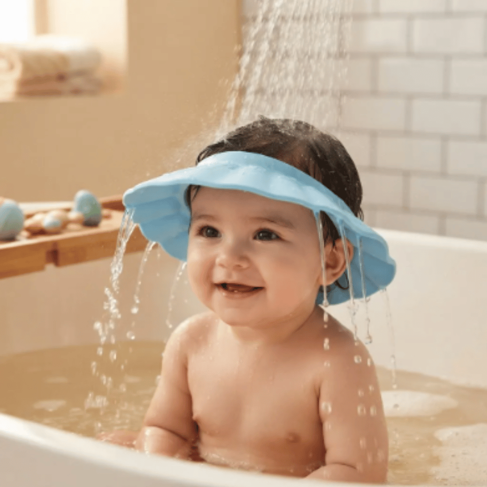 GORRO DE BAÑO PARA BEBÉS PROTECCION DE OJOS Y OIDOS - 1