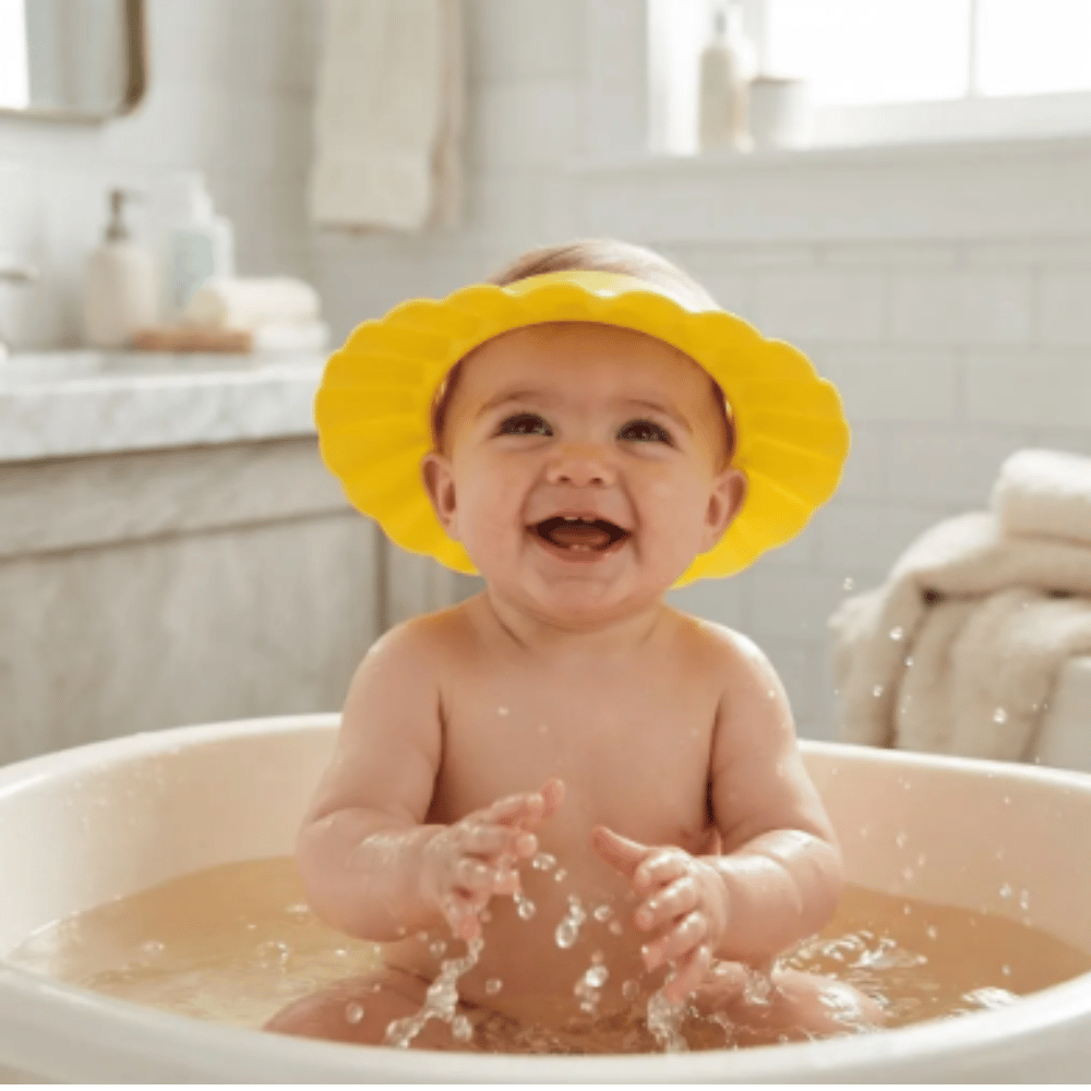 GORRO DE BAÑO PARA BEBÉS PROTECCION DE OJOS Y OIDOS - 4