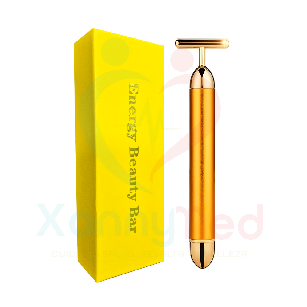 MASAJEADOR XANNYOR FACIAL CON VIBRACION DORADO ENERGY BEAUTY BAR - 1