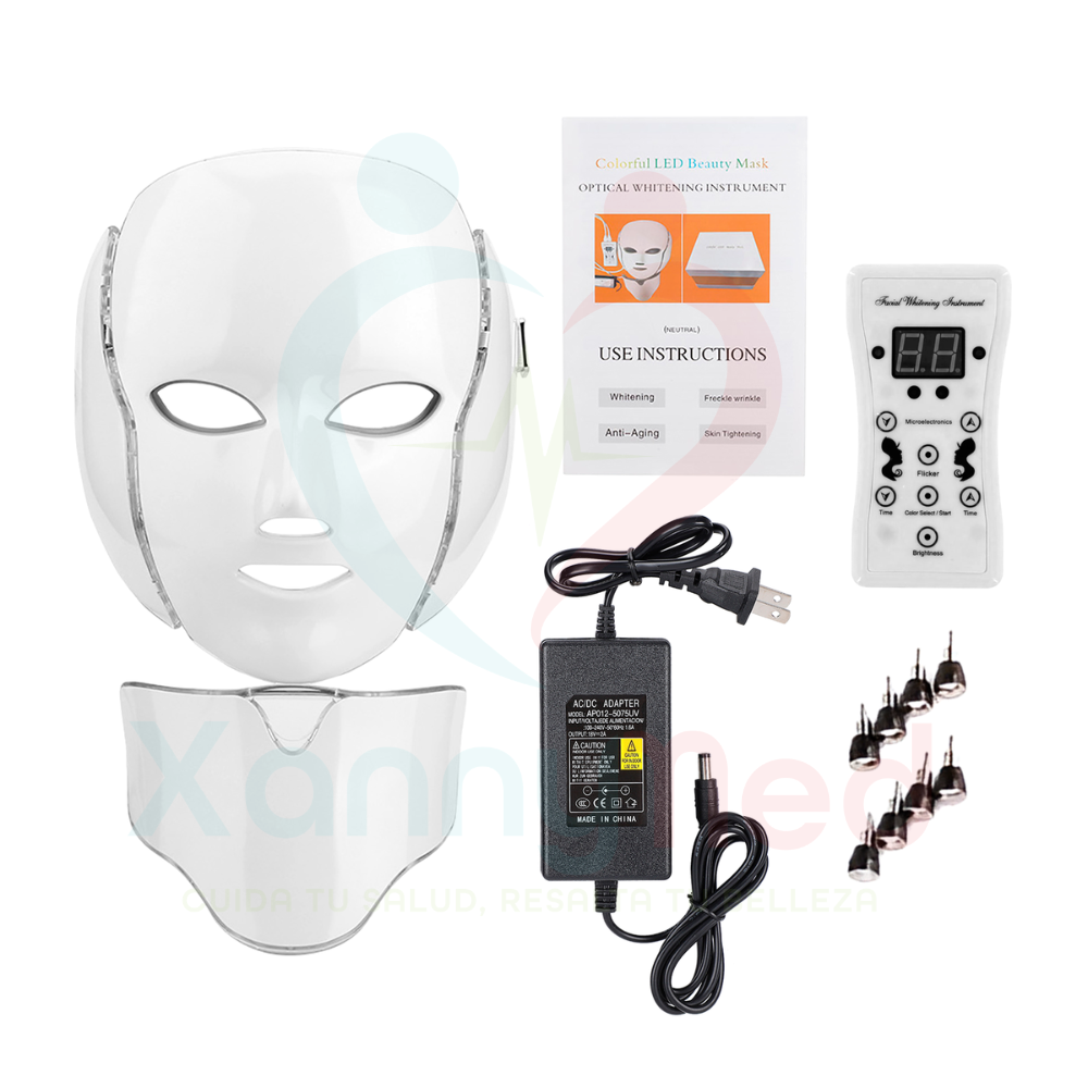 MÁSCARA LED 7 COLORES FOTOTERAPIA ACNE ANTIAGE - 2