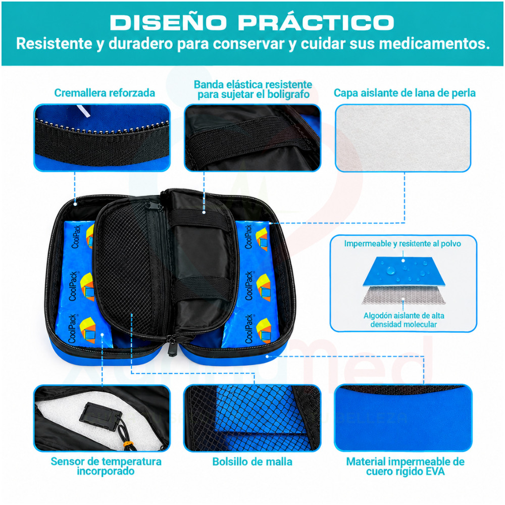 Cooler Portátil Para Insulina – Conservador Térmico Para Medicamentos O Insumos Médicos - 6