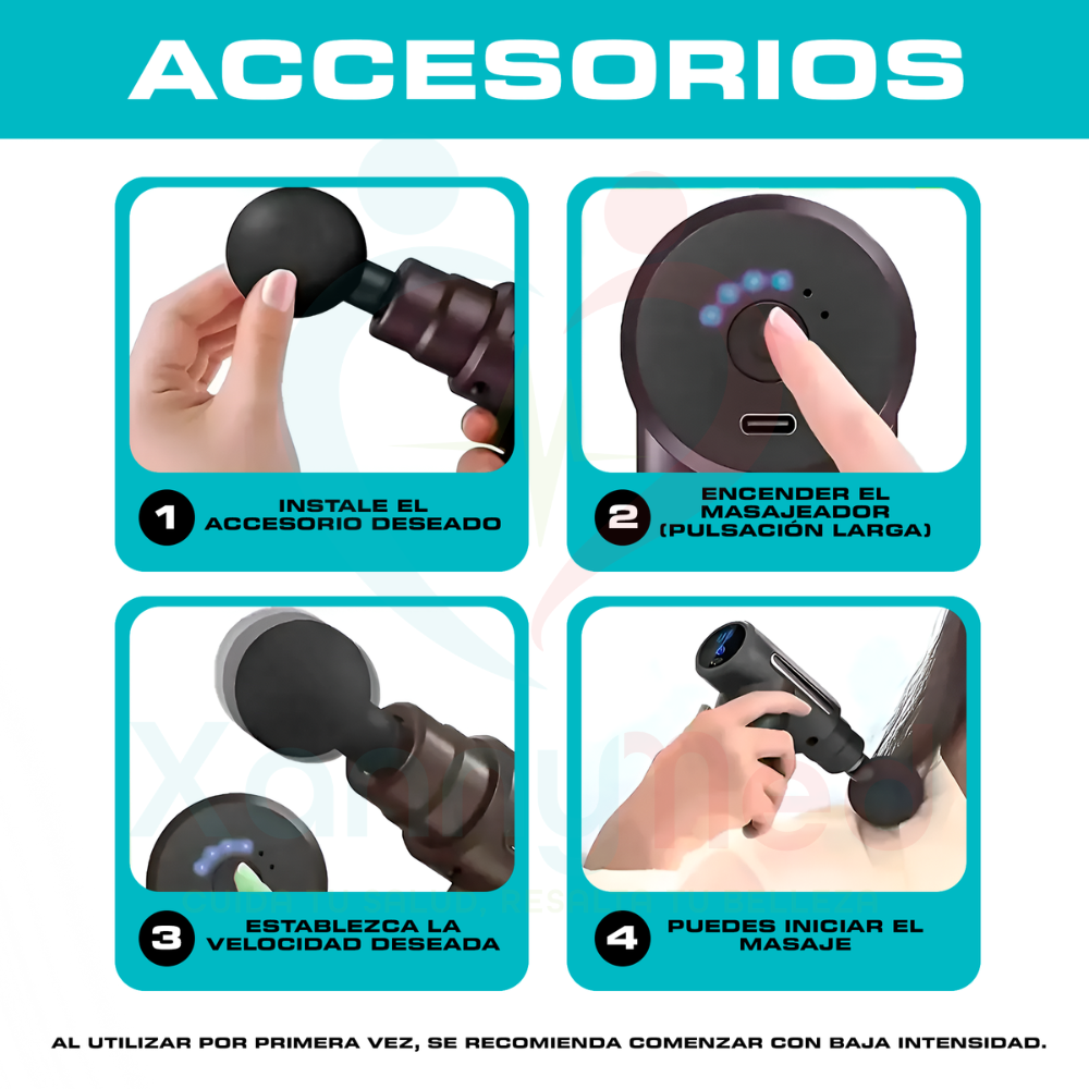 MINI FASCIAL GUN / MINI PERCUTOR DE 5 VELOCIDADES - LEXT - 5