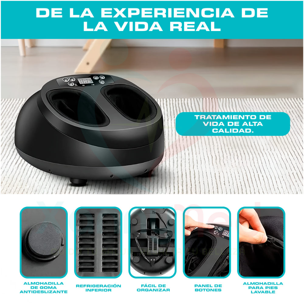 MASAJEADOR DE PIES PROFESIONAL CON PRESOTERAPIA TIPO ESFERA - 5