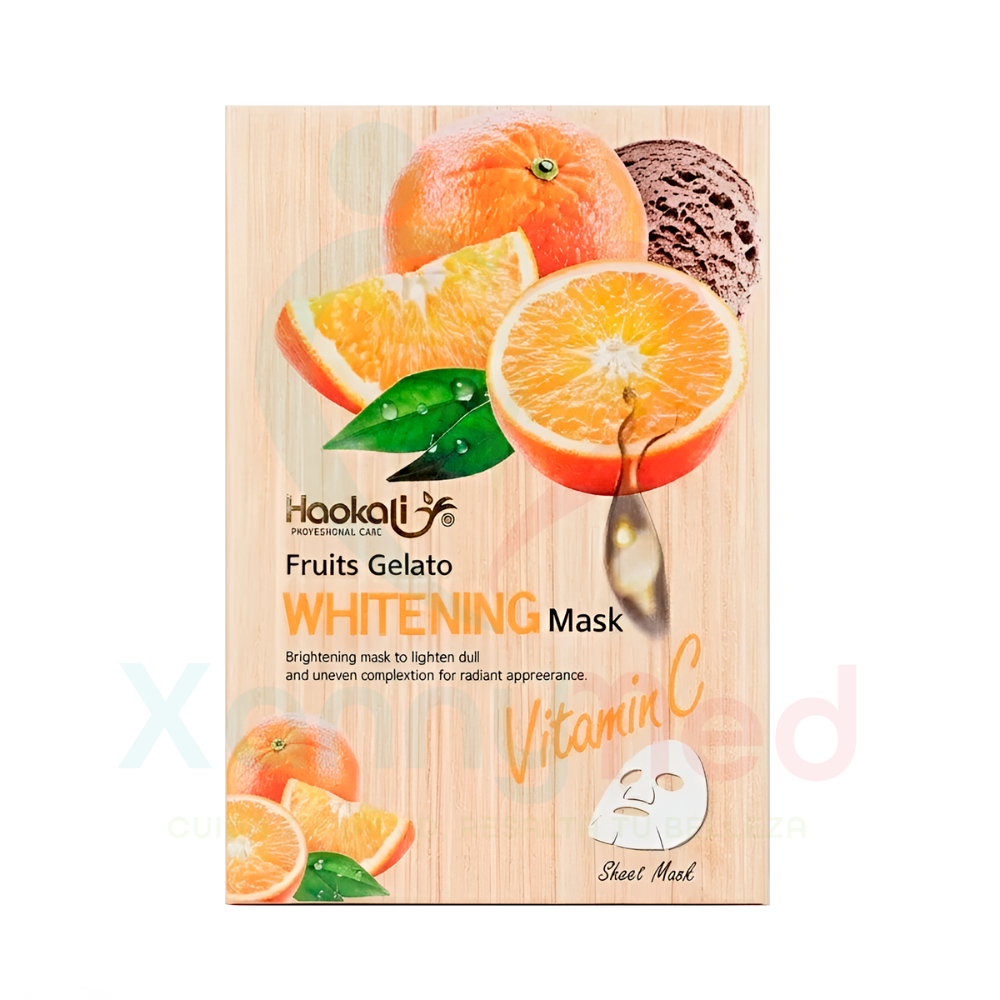 CAJA DE MASCARILLAS FACIALES CON VITAMINA C - HAOKALI - 1