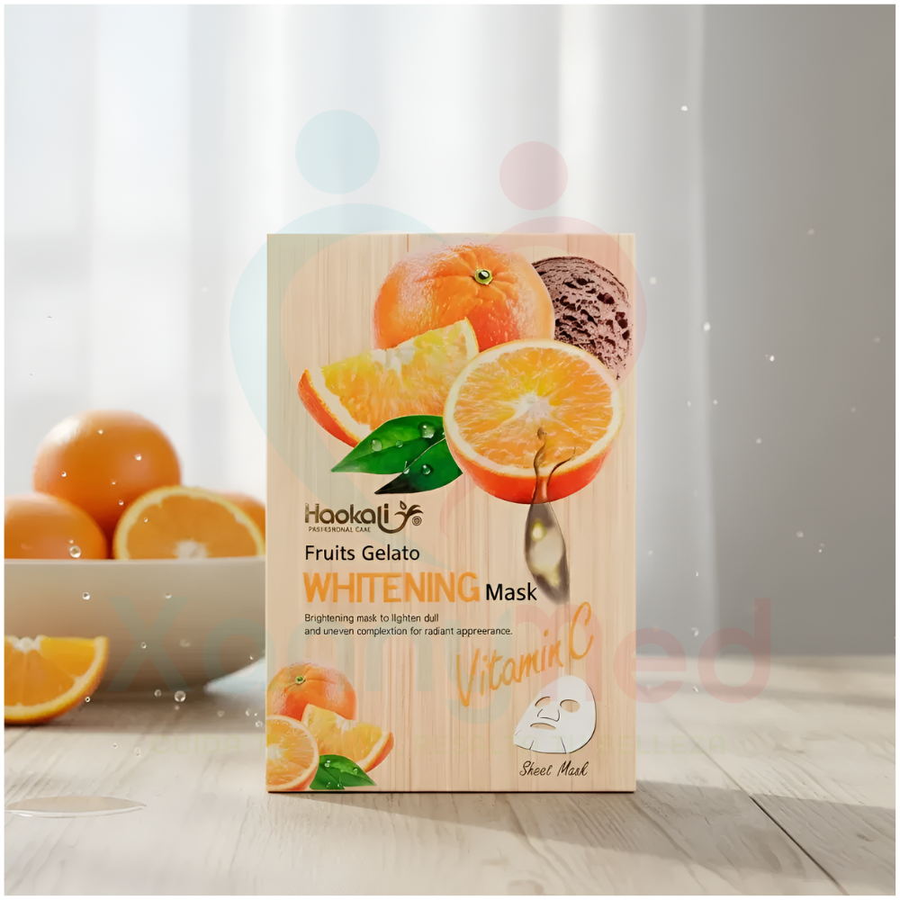 CAJA DE MASCARILLAS FACIALES CON VITAMINA C - HAOKALI - 2