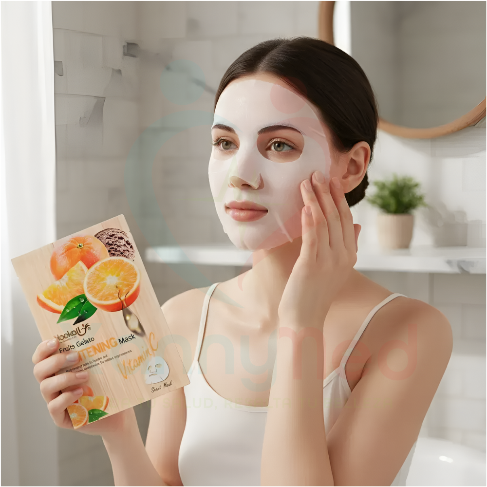 CAJA DE MASCARILLAS FACIALES CON VITAMINA C - HAOKALI - 4