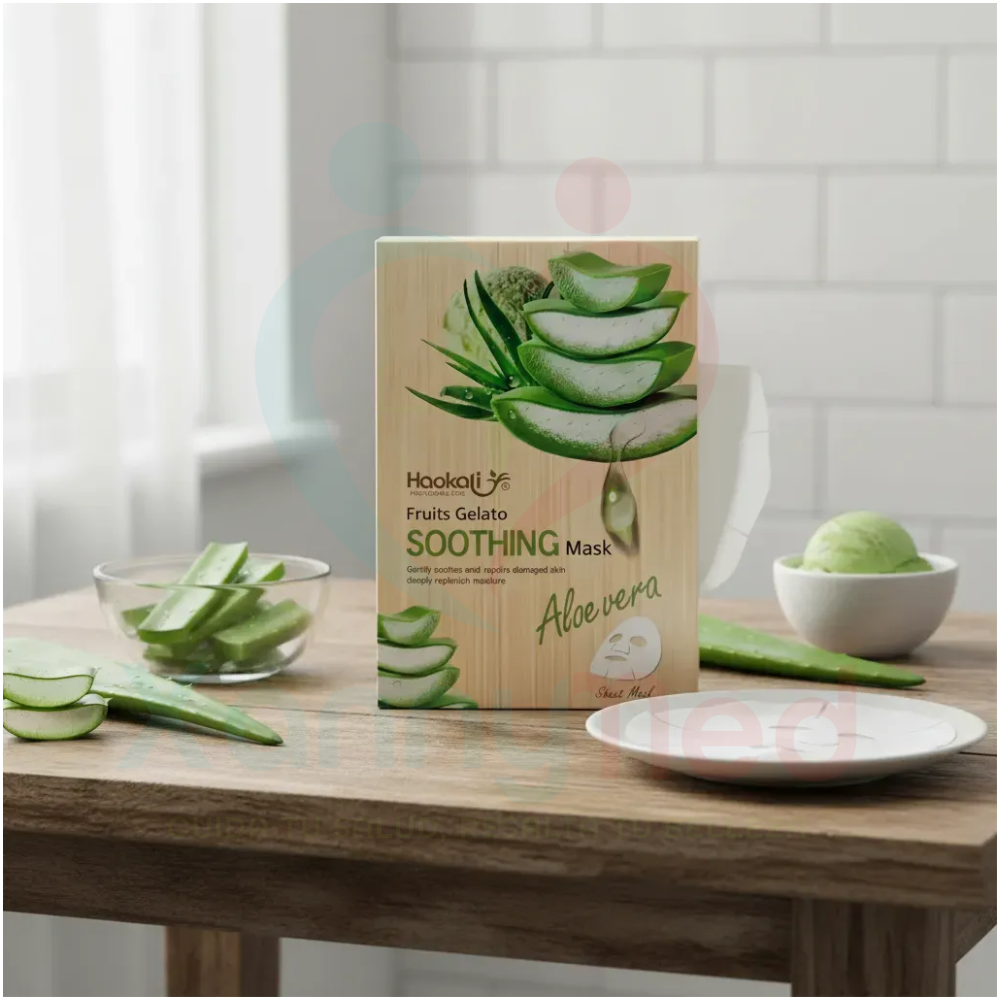 CAJA DE MASCARILLAS FACIALES CON ALOE VERA - HAOKALI - 2
