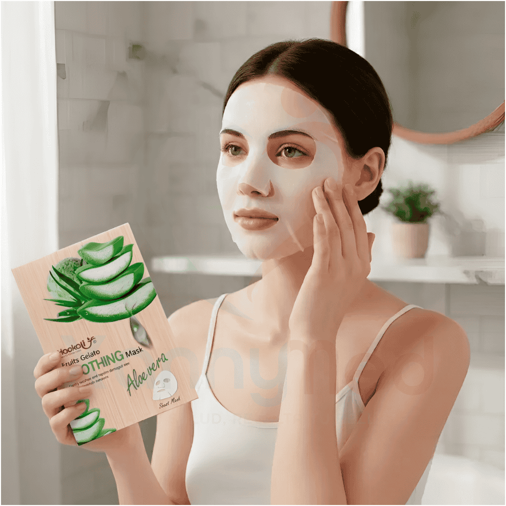 CAJA DE MASCARILLAS FACIALES CON ALOE VERA - HAOKALI - 4