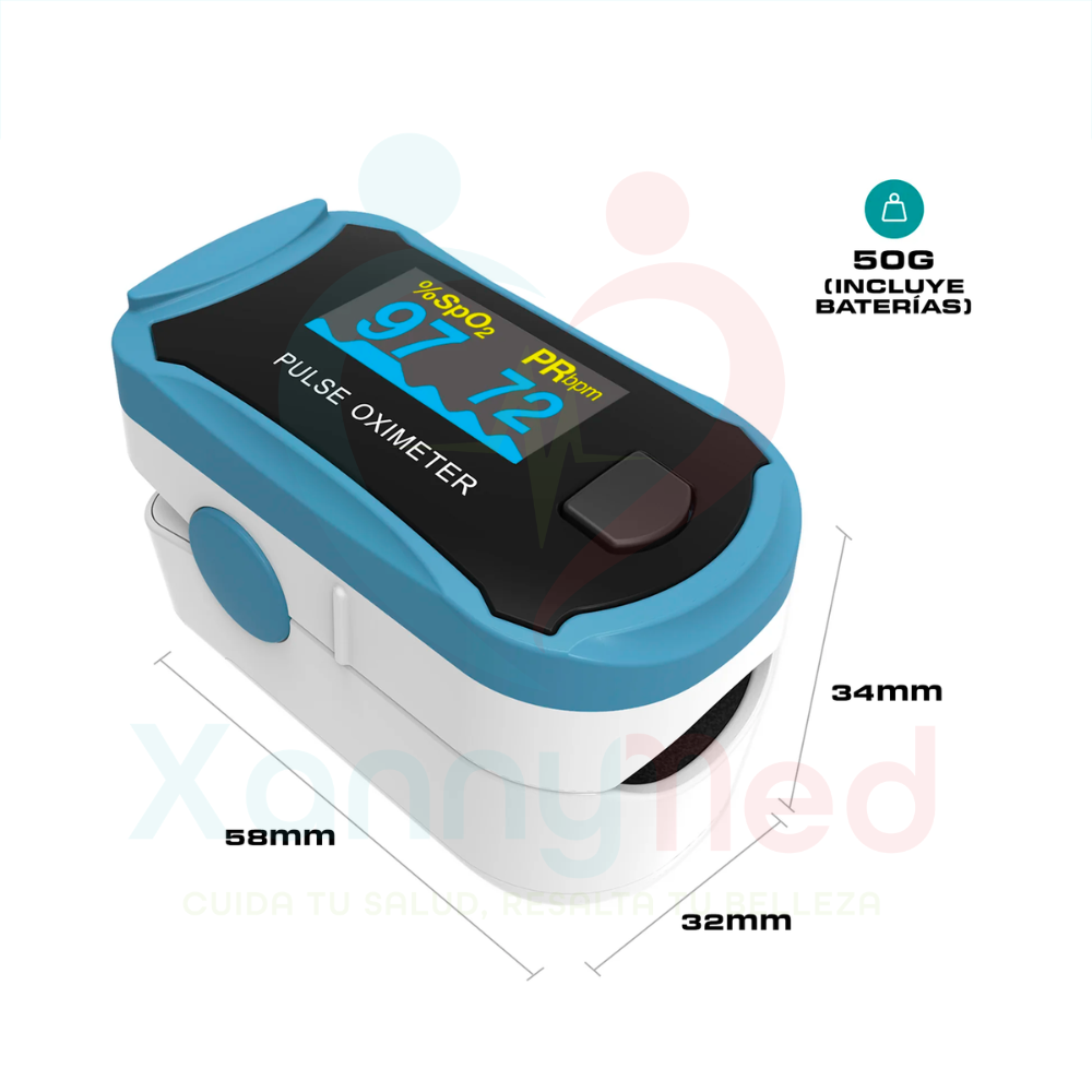 OXIMETRO CHOICEMMED ADULTO - CELESTE - 2