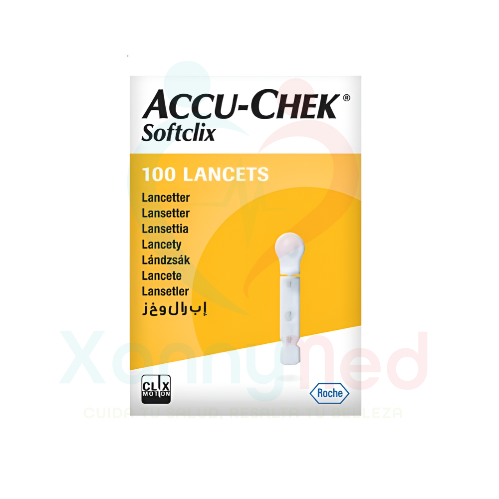 LANCETAS ACCUCHEK SOFTCLIX - 100 UNIDADES - 1