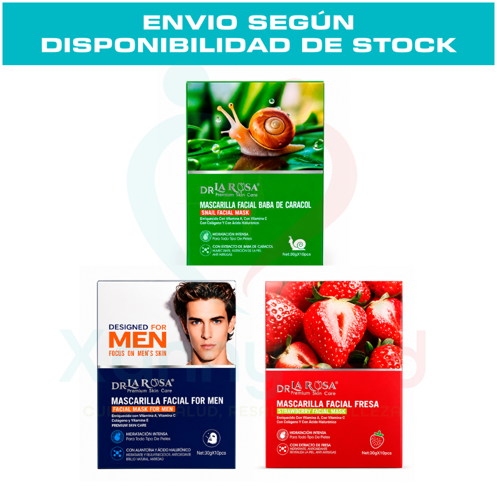 CAJAS DE MASCARILLAS FACIALES DE LA ROSA - PRINCIPIOS VARIADOS - 3