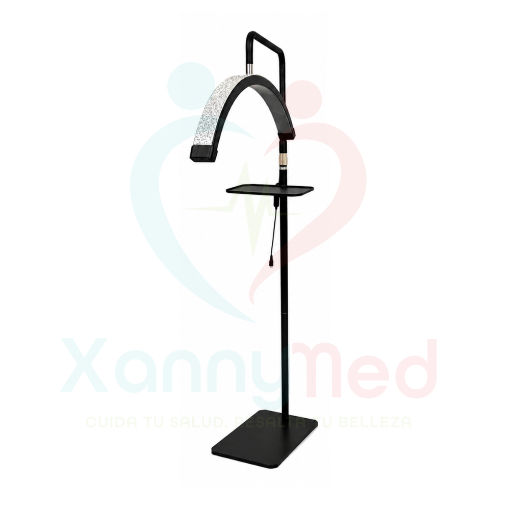 LAMPARA MEDIA LUNA DE PEDESTAL CON BRILLO - 2