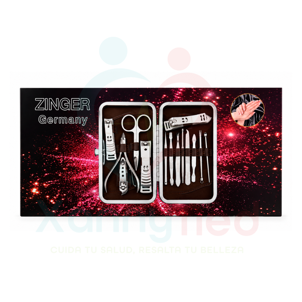 SET DE MANICURE Y PEDICURE DE ACERO INOXIDABLE - 16 PIEZAS - 2