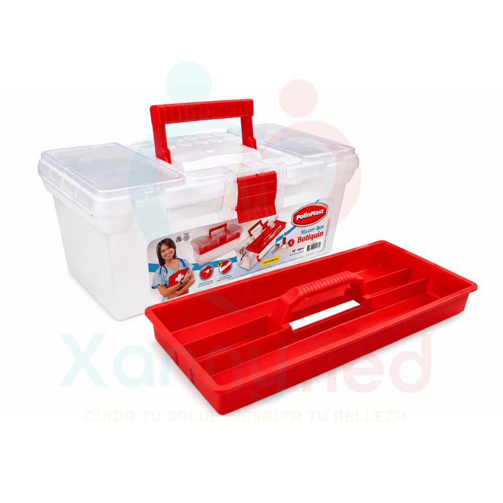 Botiquín Master Box Transparente N.° 16 – Caja Organizadora para Medicamentos - 1