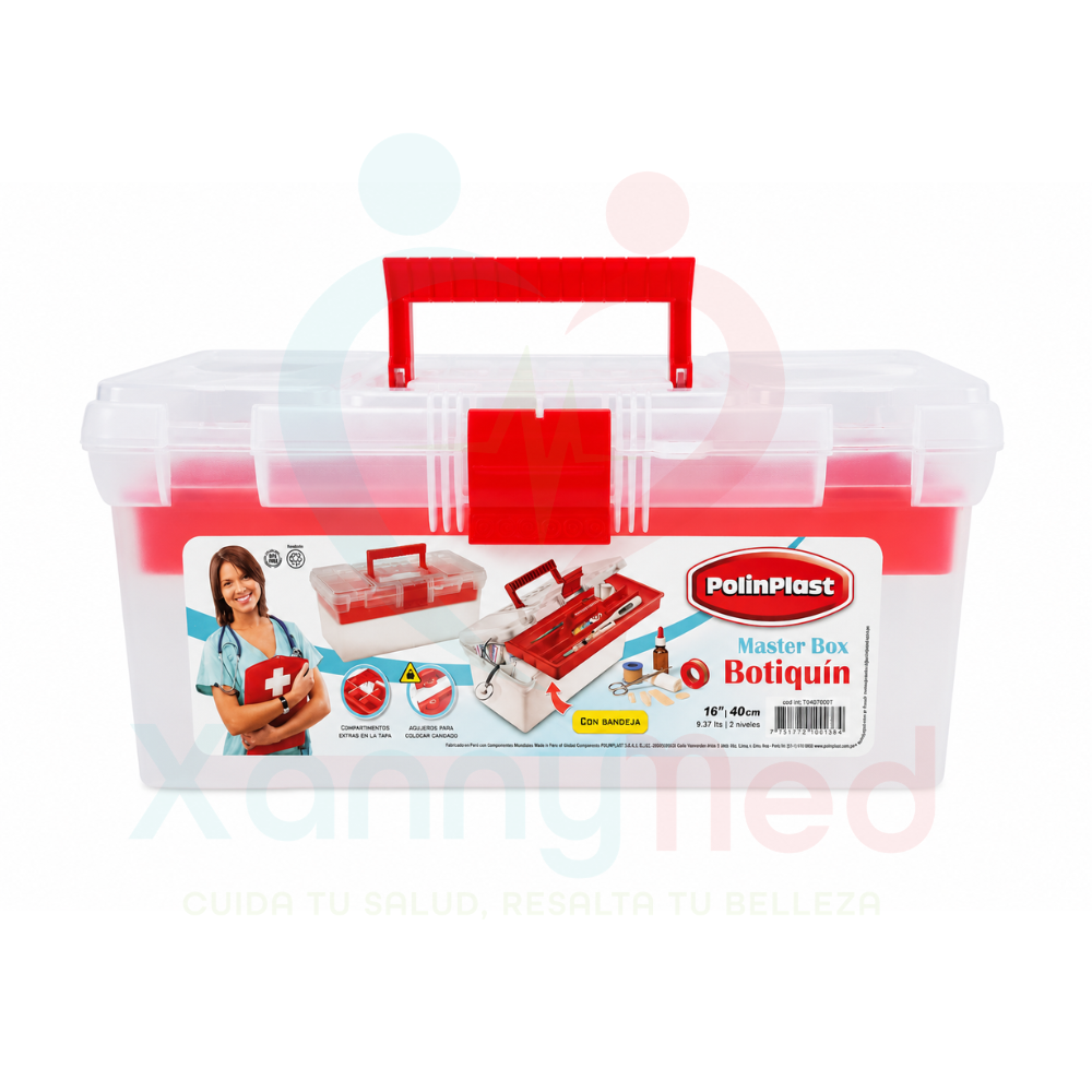 Botiquín Master Box Transparente N.° 16 – Caja Organizadora para Medicamentos - 2