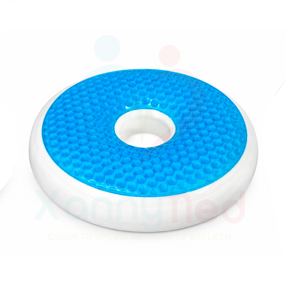 Asiento Tipo Rodete Ergonomico de Memory Foam Circular Estandar con Gel - 1