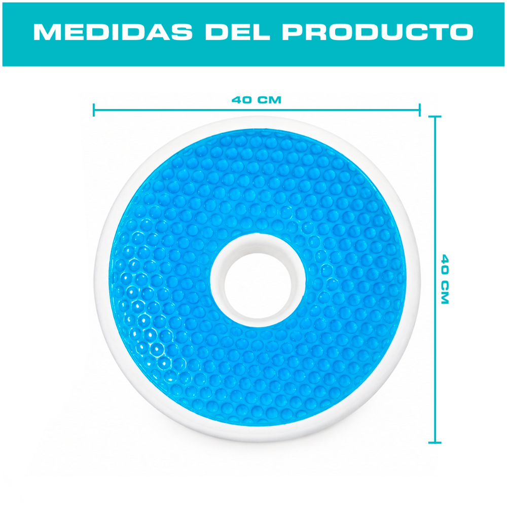 Asiento Tipo Rodete Ergonomico de Memory Foam Circular Estandar con Gel - 2